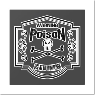 Vintage Poison Label white Background #2 Posters and Art